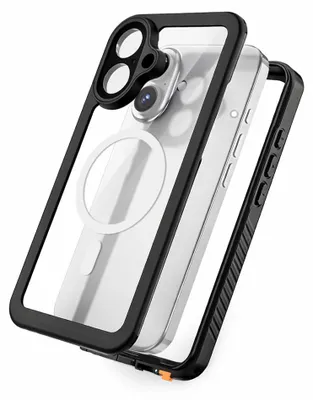 Produktbild von Eiger, MagSafe 360 Rundumschutz Hülle für iPhone 17 Wasserdicht IP68 Drop-Test 2m, Schwarz / Transparent