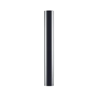 A single, straight, dark gray pipe is shown vertically against a white background.