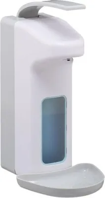 Produktbild von Weißer Pumpspender 1000 ml für Seife & Desinfektionsmittel, berührungslose Dosierung, Wandmontage