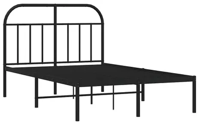 Productafbeelding van vidaXL Bedframe met hoofdeinde, zwart metaal, 120x200 cm