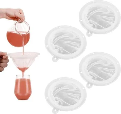 Immagine prodotto di Set di filtri in nylon, confezione da 4 pezzi, maglia 200-300-400-450 - Filtri per uso domestico per latticini, succhi di frutta, vino - Maglia fine