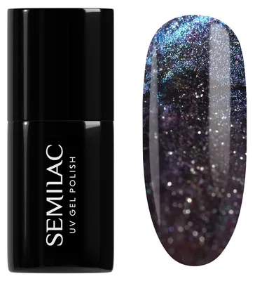 Zdjęcie produktu dla SEMILAC Lakier hybrydowy 828 Grey Holo 7ml