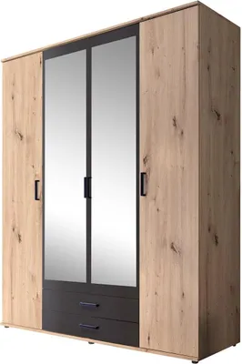Produktbild von Kleiderschrank Schlafzimmerschrank Drehtürenschrank Schrank Schlafen "Cilli II"