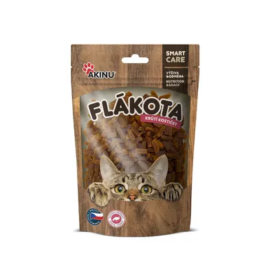 Obrázek produktu pro Akinu Flákota Krůtí kostičky pamlsek pro kočky 70 g