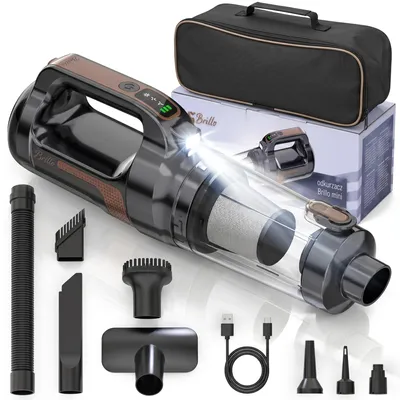 Produktbild von Akku Handstaubsauger 20000 Pa 9-in-1, kabellos, Autostaubsauger, beutellos, Mini Staubsauger für Auto, Haushalt, Büro, Tierhaare und Polster, KI-generiertes Bild