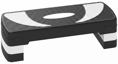 Produktbild von Aerobic-Stepper 3-stufig höhenverstellbar 80 x 31 x 20 cm Schwarz+Grau