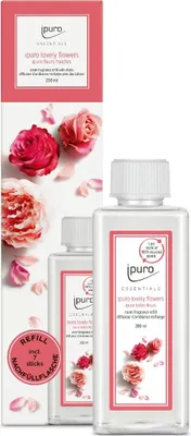Produktbild von ipuro Lovely Flowers, Flasche, Flüssigkeit, Blumig, 200 ml, 1 Stück(e), Box