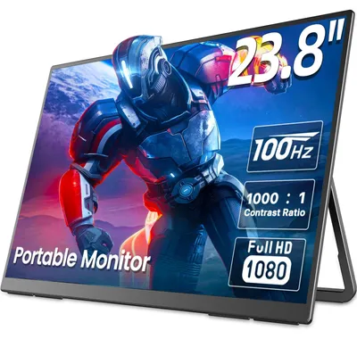 Immagine prodotto di Monitor portatile da 24 pollici - Schermo esterno - Monitor per videogiochi - Schermo per laptop - Monitor da 24 pollici