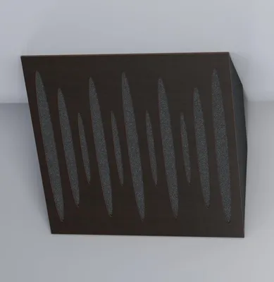 Obrázek produktu pro Balení po 2 kusech – Akustický rohový basový lapač | 50 x 50 cm | Absorpce nízkých frekvencí pro studia a divadla | Difúze | [PULSE-H-100 mm | Wenge]