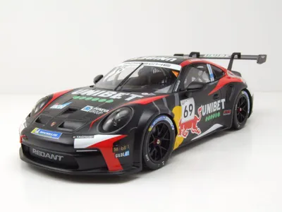 Produktbild von Ixo Models 18RMC226 Porsche 911 GT3 Cup #69 Zolder 2024 schwarz Rovenpera 1:18