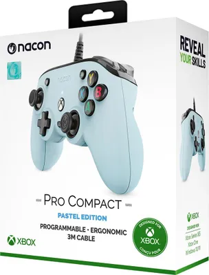 Produktbild von NACON Pro Compact Gamepad Blu Cablato für PC und Xbox One/Series S/X