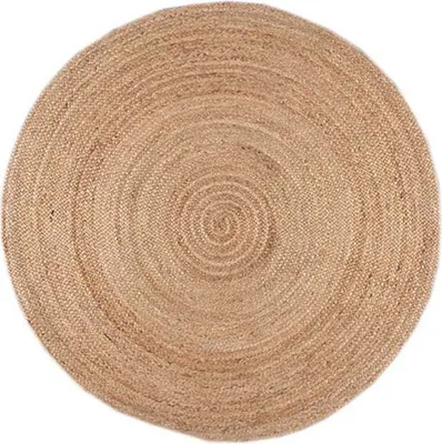Produktbild von Volero - Jute Teppich Rund - Fair Natur - Ø 180 cm - Wohnzimmer, Esszimmer, Schlafzimmer - Boho, Ländlich, Modern