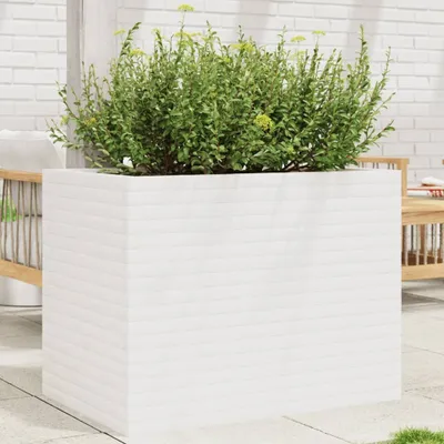 Produktbild von Möbel Pflanzkübel Weiß 90x60x68,5 cm Massivholz Kiefer - Beete 3282500