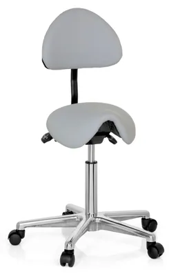Produktbild von hjh OFFICE Sattelhocker TOP WORK 20 Rollhocker Arbeitshocker, Ergonomischer Hocker für Büro Praxis Homeoffice, Kunstleder