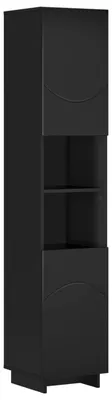 Productafbeelding van Badkamerkast Zwart 36.5 x 38 x 180 cm Bewerkt hout