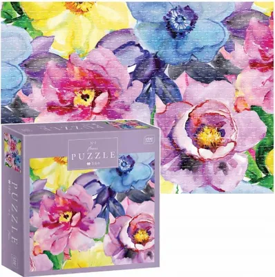 Zdjęcie produktu dla Puzzle Interdruk 500 elementów – Flowers 2 – solidne wykonanie, idealne do dekoracji 33×47 cm