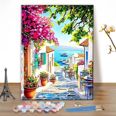 Obrázok produktu pre Sada na maľovanie podľa čísel pre dospelých, motív: more, rozmer 30x40 cm, plátno