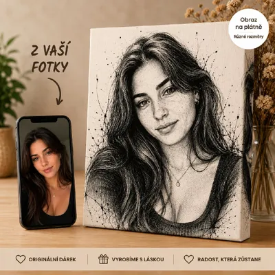 Produktbild von Perokres: Einzigartiges Porträt auf Leinwand, erstellt nach Ihrem Foto – 20 x 30 cm