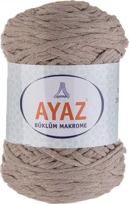 250g Strickgarn Büklüm Makrome Baumwollgarn hellbeige