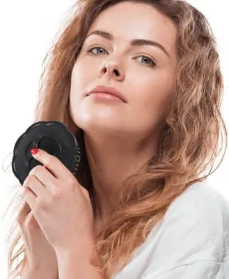 Produktbild von 4 Stück Kopfhautmassagebürsten für Shampoo, Dusche und Haarreinigung, schwarze Massagekämme als Zubehör
