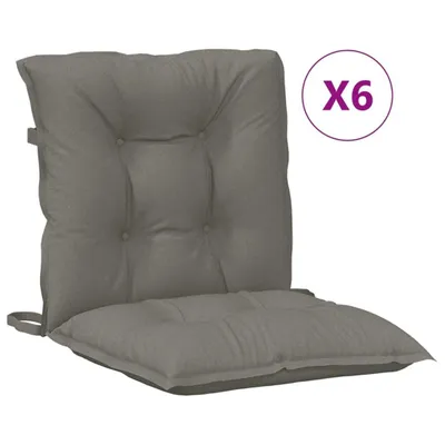 Produktbild von vidaXL Niedriglehner-Auflagen 6 Stk. Dunkelgrau 100x50x7 cm Stoff