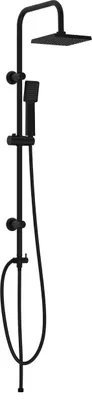 A black shower set on a white background.