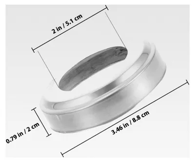 Produktbild von 4 Stück Edelstahl Abdeckplatten für Poolhandläufe und Schwimmbadtreppen, rostfrei, rund