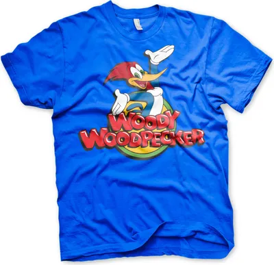 Produktbild von Woody Woodpecker Classic Logo T-Shirt - XX-Large - Blue