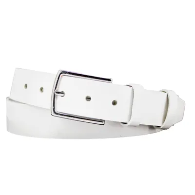 Produktbild von Damen Gürtel Echtleder – glattes Leder, Taillenweite / Bundweite 95cm, 35mm breit Weiß