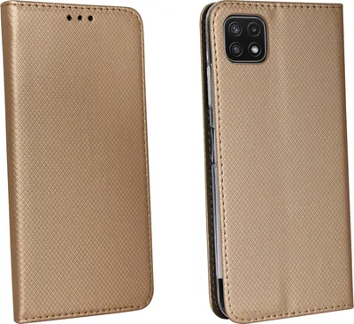 Zdjęcie produktu dla cofi1453 Etui książkowe "Smart" kompatybilne z SAMSUNG GALAXY A22 5G ( A226B ) Etui na telefon komórkowy Etui portfelowe z funkcją podstawki, uchwyt na karty Złoty