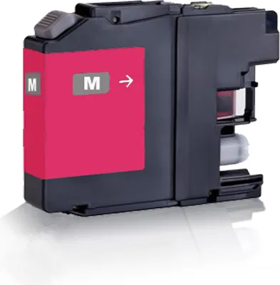 Produktbild von Print-Klex 1x kompatible Tintenpatrone kompatibel mit Brother Magenta LC125 LC127 DCPJ552 DW DCPJ752 DW  MFCJ6920 DW MFCJ870 DW MFCJ285 DW MFCJ470 DW MFCJ475 DW - Eco Plus Serie