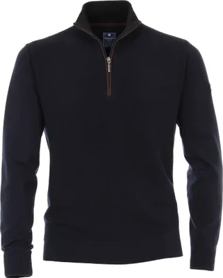 Produktbild von REDMOND Casual Herren Strick-Troyer Zipper Comfort Marine XXL