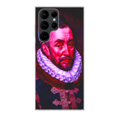 Produktbild von MuchoWow® Handyhülle Schutzhülle Hülle für Samsung Galaxy S22 Ultra Wilhelm von Oranien - Kunst - Rosa Silikon Softcase Handy Hülle - Abbildung