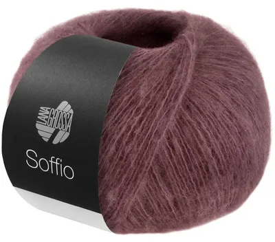 Produktbild von Lana Grossa SOFFIO 25 g flauschiges Lace-Garn aus Wolle mit Kaschmiranteil 215m Farbe 035 - Burgund