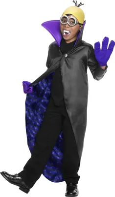 A child wearing a Dracula costume.