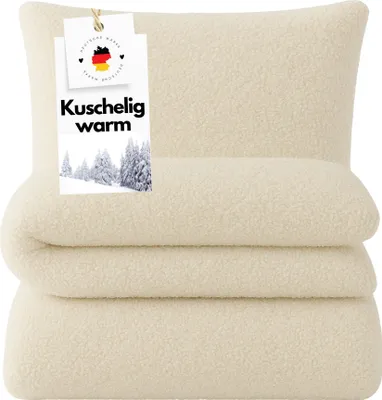 Produktbild von Cashmere Touch Bettwäsche 135x200 cm Winter Wendebettwäsche Anthrazit Creme