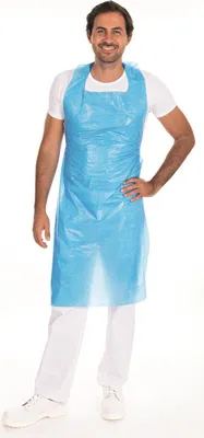 Obrázok produktu pre Hygonorm 23446 Einwegschürzen ca. 20 my blau 125 x 70 cm LDPE gehämmert im Beutel
