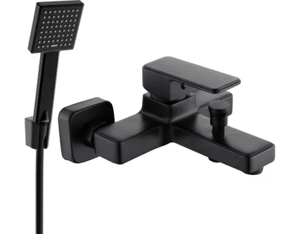 Zdjęcie produktu dla Mexen Cetus R45 bateria wannowa z zestawem prysznicowym, czarna - 74433R45-70