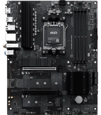 Obrázek produktu pro MSI Pro B840-S EVO WIFI6E, AMD, Zásuvka AM5, AMD Ryzen 7000 Series, AMD Ryzen 8000 Series, AMD Ryzen 9000 Series, Zásuvka AM5, DDR5-SDRAM, 256 GB