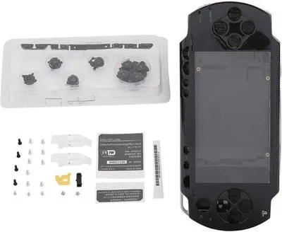 Obrázok produktu pre Kompletná sada krytov v čiernej farbe pre náhradné diely k PSP 1000