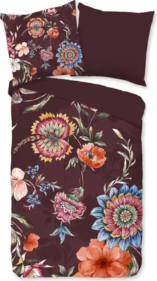 Productafbeelding van Good Morning Dekbedovertrek "Madelief" - Rood - (135x200 cm) - 100% Katoen