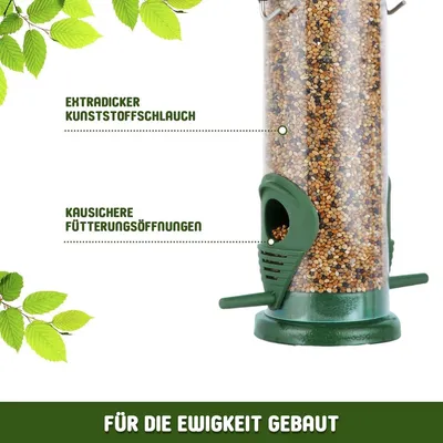 Metallisches Vogelhaus mit 2 Futteröffnungen - Langlebig und Wetterfest