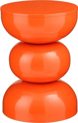 Image de Mica Decorations Table d'appoint Luna - 32x32x46 cm - Fer - Orange