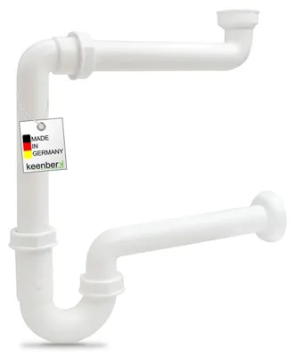 Produktbild von Raumsparsiphon 1 1/4 Zoll mit 40 mm Anschluss für Waschbecken Spüle Küche Bad