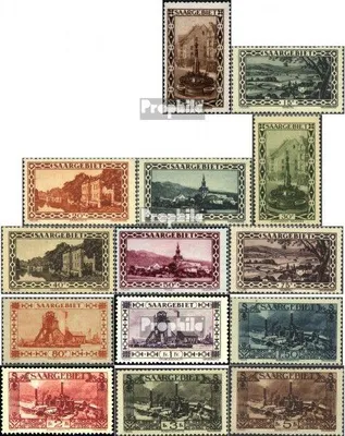 Produktbild von Briefmarken Saarland 1926 Mi 108-121 (kompl.Ausg.) gestempelt Landschaftsbilder (V)