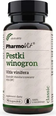 Productafbeelding van Pharmovit Druivenpitextract, kwaliteit 95% OPC, 90 capsules