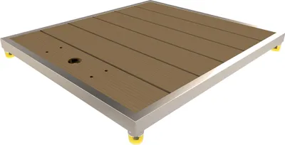 Produktbild von Eichenwald Modell 70 WPC Plattform für Gartendusche Bahama Hellbraun