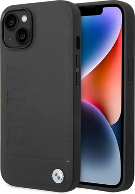 Zdjęcie produktu dla Etui Bmw Bmhcp14Msllbk Iphone 14 Plus / 15 Plus 6,7 Czarny/Black Leather Stamp
