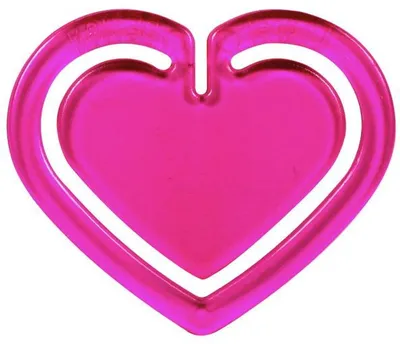 Produktbild von Büroklammern Herzklip 30mm VE=25 Stück kristallpink