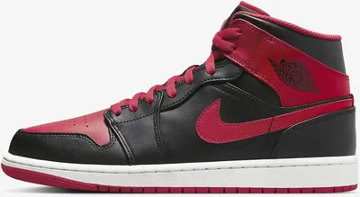 Produktbild von Nike Air Jordan 1 Mid DQ8426-060 Schwarz/Feuerrot-Weiß 46